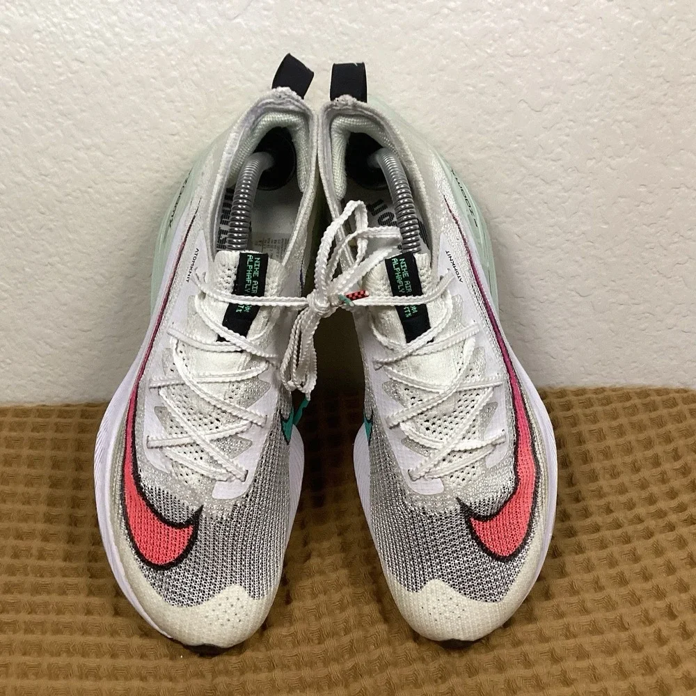 Nike Air Zoom Alphafly Next% Mens 8.5 Watermelon White Jade Running CI9925-100